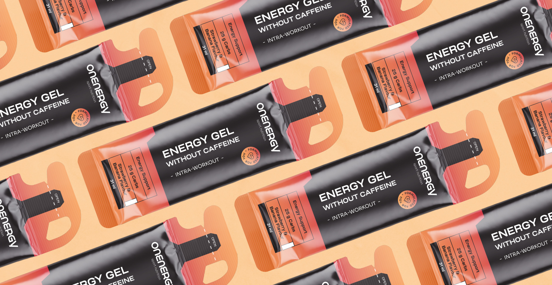 Energetický gél bez kofeínu – jahoda a banán