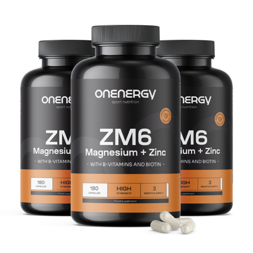 3x ZM6 – Horčík so zinkom, spolu 540 kapsúl
