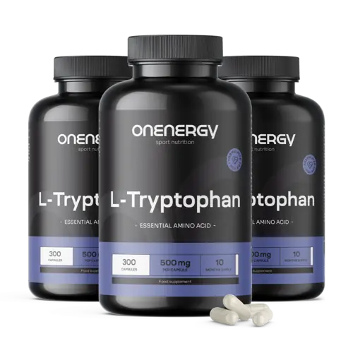 3x L-Tryptofán 500 mg, spolu 900 kapsúl