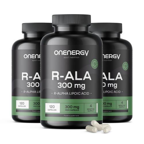 3x R-ALA – Kyselina R-alfa lipoová 300 mg, spolu 360 kapsúl