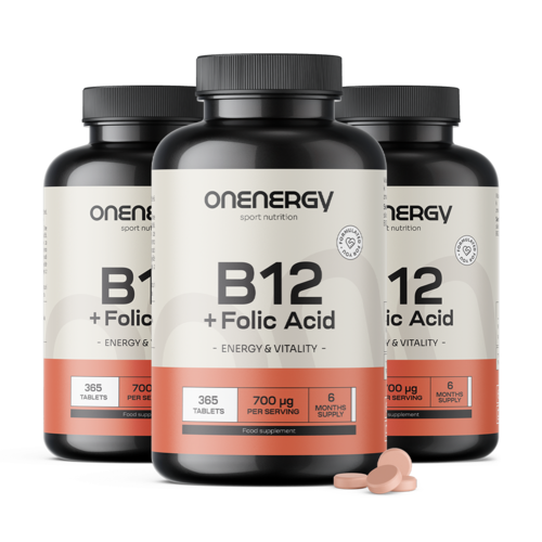 3x Vitamín B12 + kyselina listová, spolu 1095 tabliet
