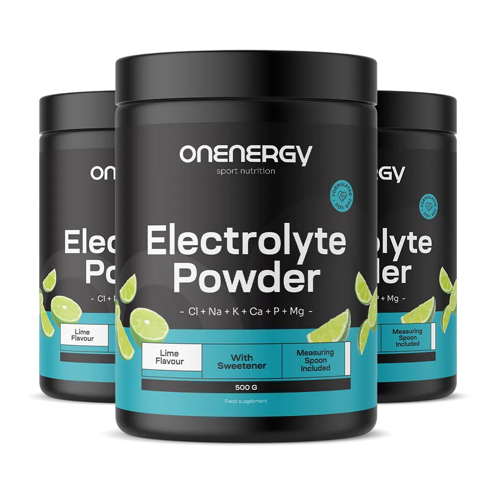 3x Elektrolyty v prášku – limetka