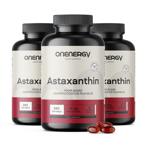 3x Astaxantín 4 mg, spolu 720 mäkkých kapsúl