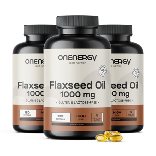 3x Olej z ľanových semien 1000 mg, spolu 540 mäkkých kapsúl