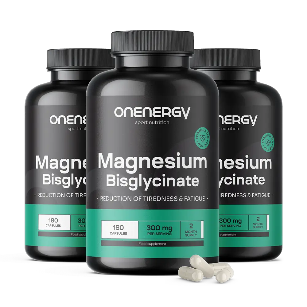 3x Bisglycinát horečnatý 300 mg
