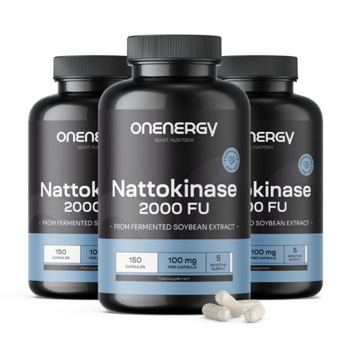 3x Nattokinase 2000 FU, spolu 450 kapsúl