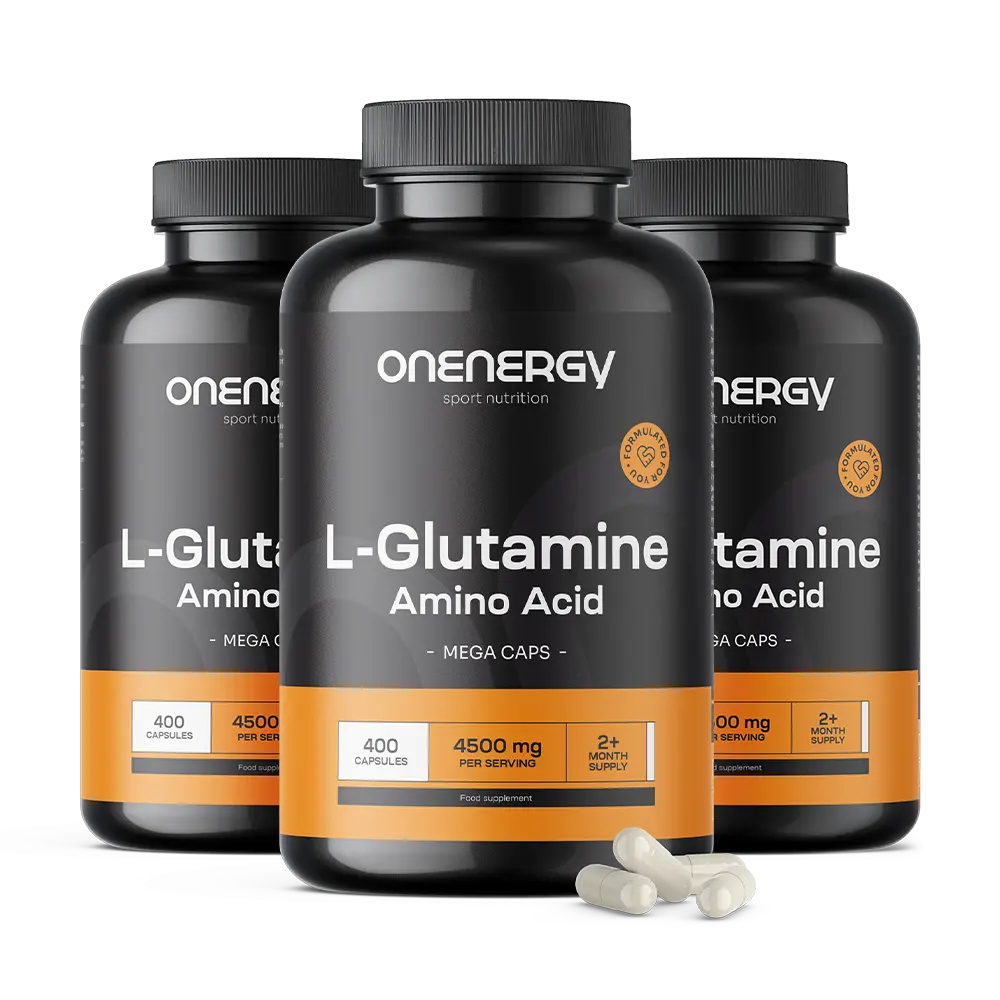 3x L-glutamín 4500 mg MEGA CAPS