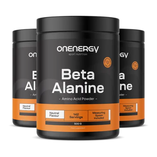3x Beta-alanín v prášku, spolu 1500 g