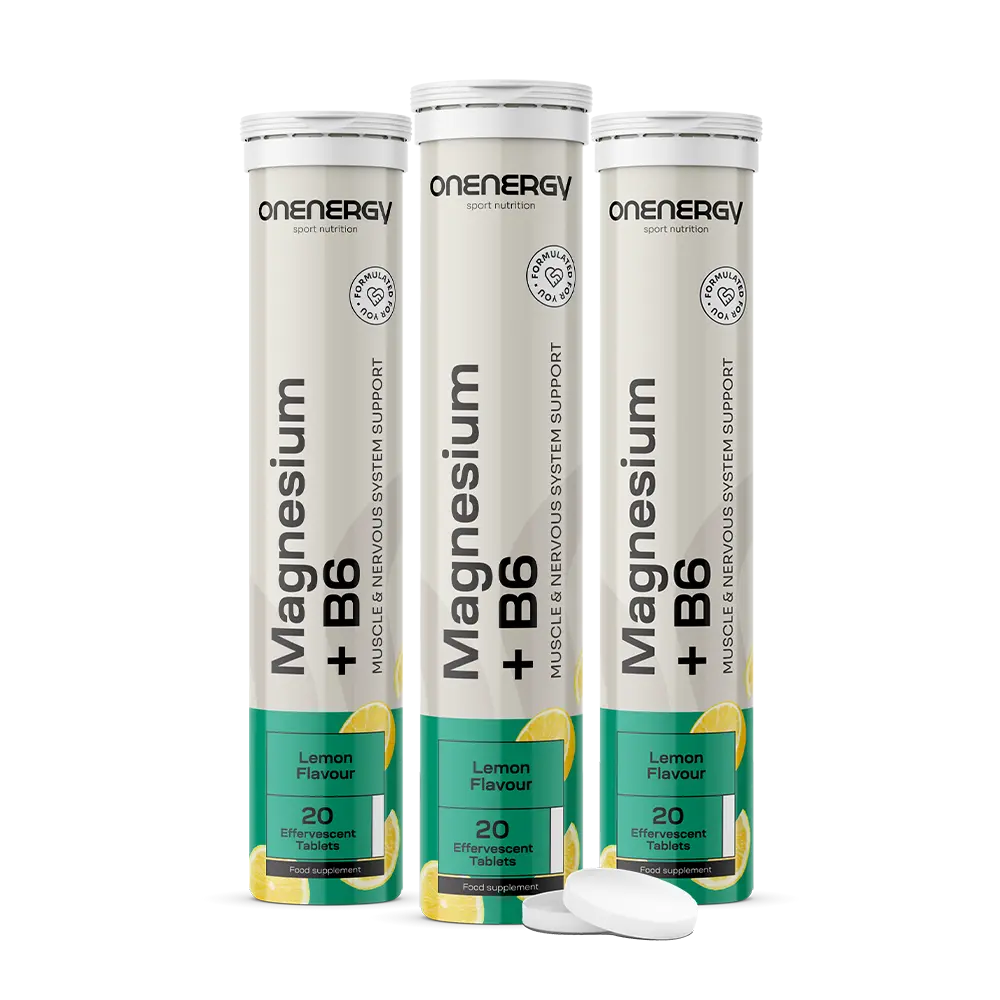 3x Horčík + vitamín B6 - šumivé tablety
