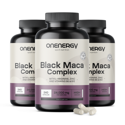 3x Čierna maca komplex 24 000 mg, spolu 720 kapsúl