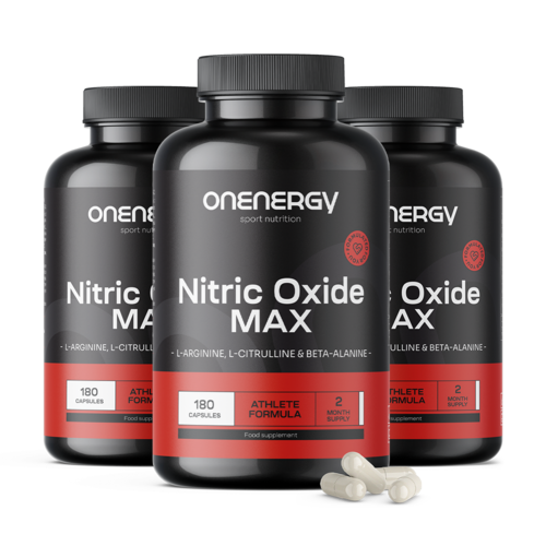 3x Nitric Oxide Max - komplex s arginínom, citrulínom a beta-alanínom, spolu 540 kapsúl