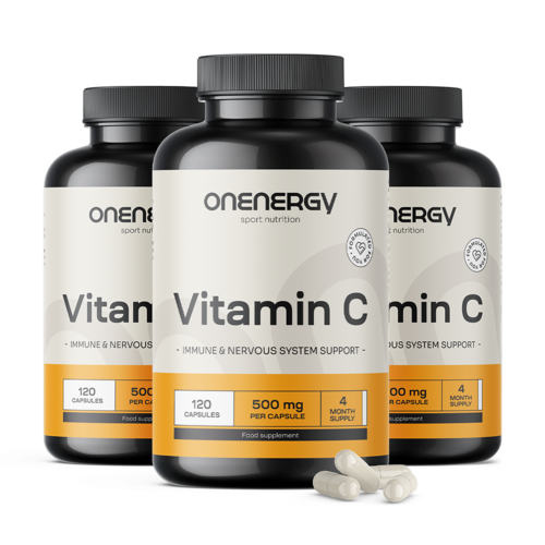 3x Vitamín C 500 mg, spolu 360 kapsúl