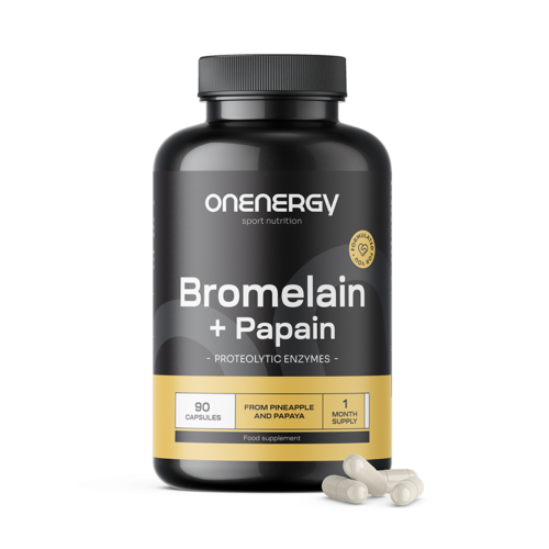 Bromelaín + Papaín, 90 kapsúl