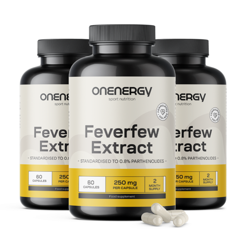 3x Rimbaba obyčajná (Feverfew) – extrakt, spolu 180 kapsúl