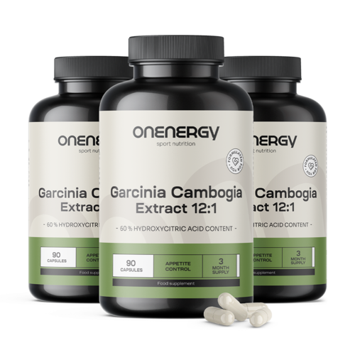 3x Garcinia cambogia – extrakt 12:1, spolu 270 kapsúl