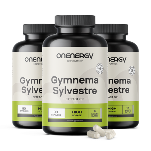 3x Gurmar (Gymnema Sylvestre) – extrakt 20:1, spolu 270 kapsúl
