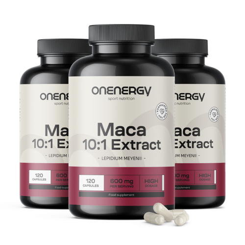 3x Maca - extrakt 10:1, spolu 360 kapsúl