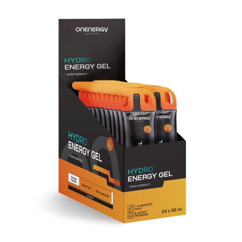 Hydro energetický gél – pomaranč, 24 x 55 ml