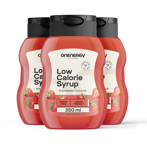 3x Nízkokalorický sirup so sladidlom – jahoda, spolu 1050 ml